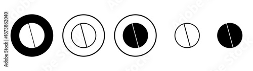 Pills icon vector. capsule icon. Drug sign and symbol