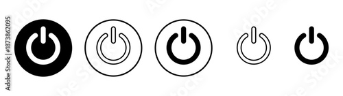 Power icon vector. Power Switch sign and symbol. Electric power