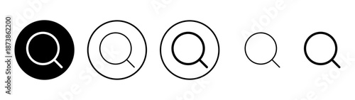 Search icon vector. search magnifying glass sign and symbol