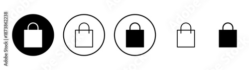 Shopping bag icon vector. shopping sign and symbol