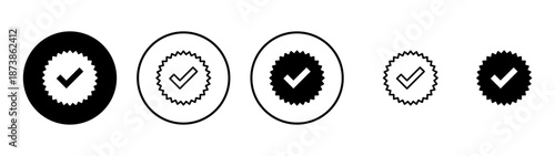 verified icon vector. verification check mark. approved sign and symbol