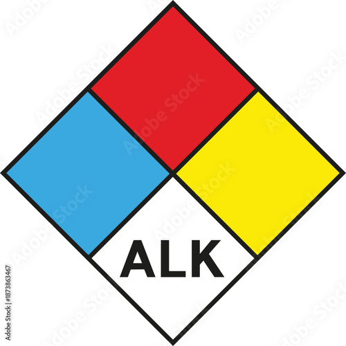 NFPA 704 ALK Diamond Symbol