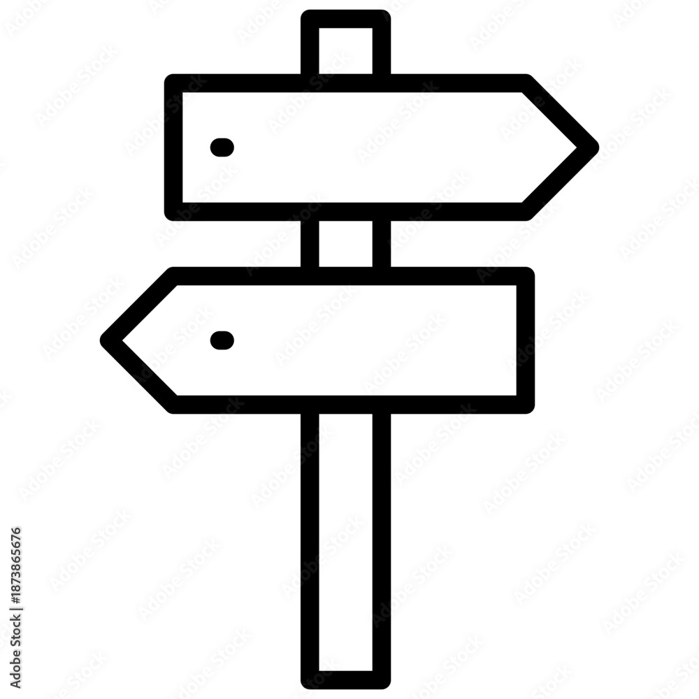 Fototapeta premium Directional Outline Icon