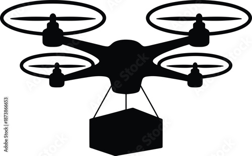 Delivery drone carrying package