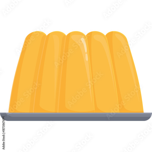 Orange Jelly on a Plate