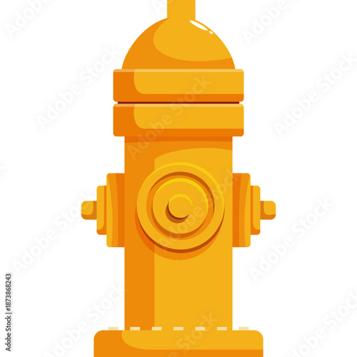 Orange Fire Hydrant Illustration