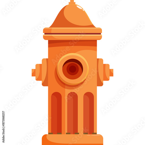Orange Fire Hydrant Illustration