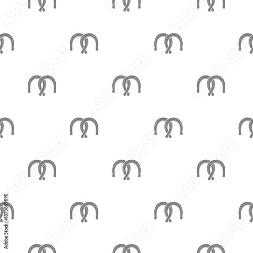 Horseshoes seamless pattern isolated  on white background