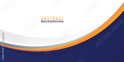 Modern blue and orange business presentation template. Vector eps10
