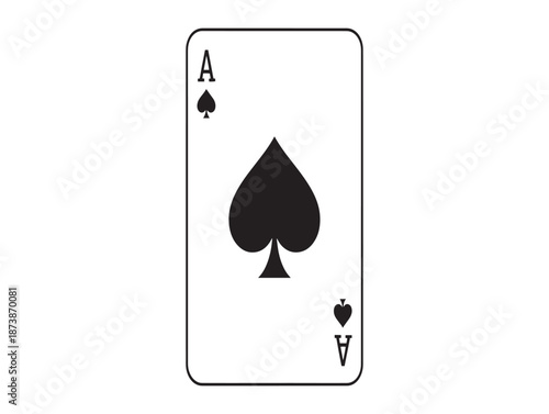 Ace of spades playing card