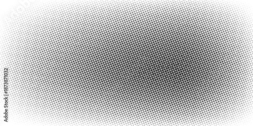 Monochrome dot pattern background creating depth and dynamic visual flow.