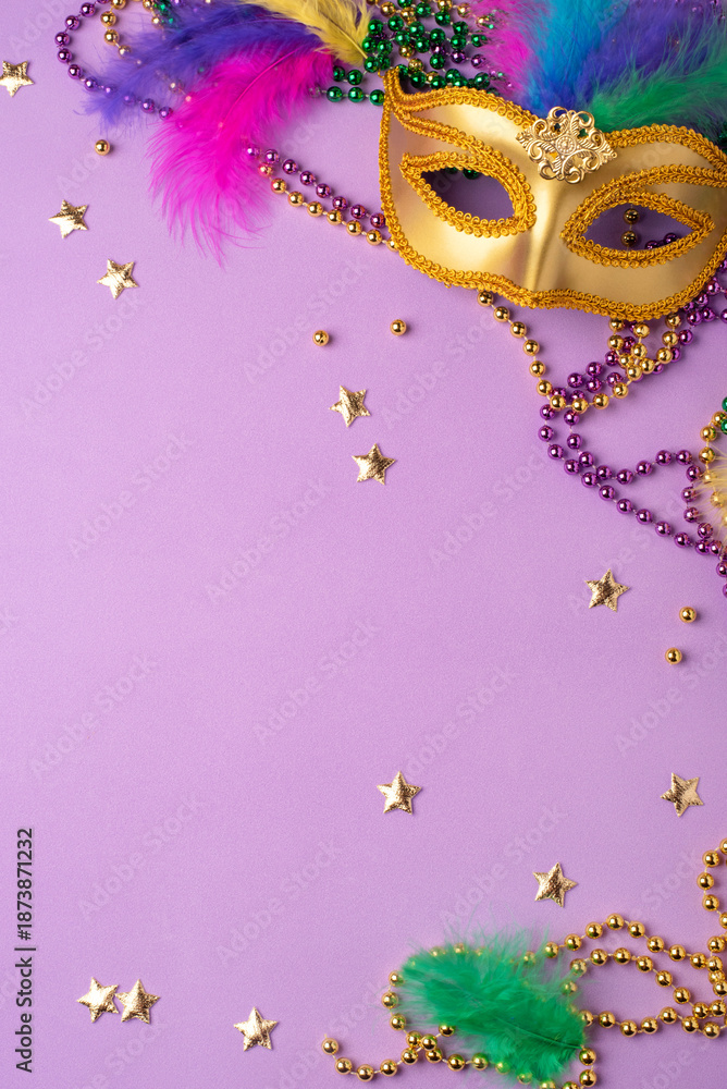 custom made wallpaper toronto digitalMardi Gras and fat Tuesday background. Festive decorations on a lilac background