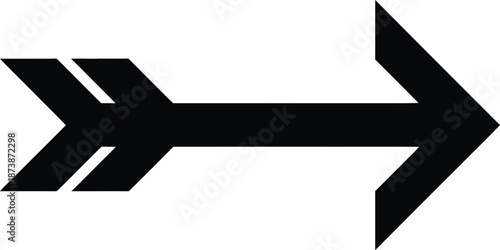 Minimalist arrow icon pointing right Vector