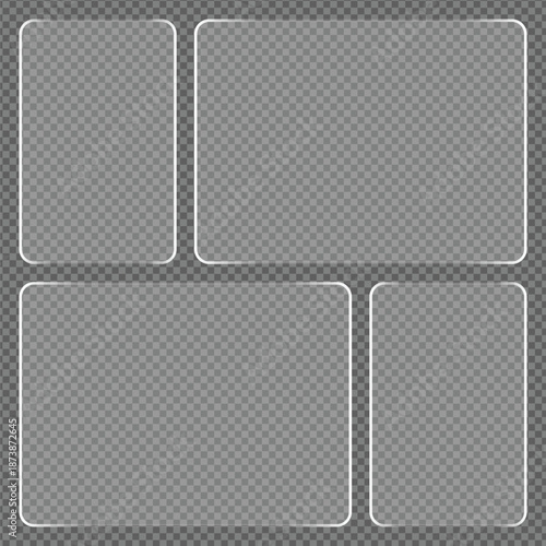 Set of Five Blank Playing Cards Template Design