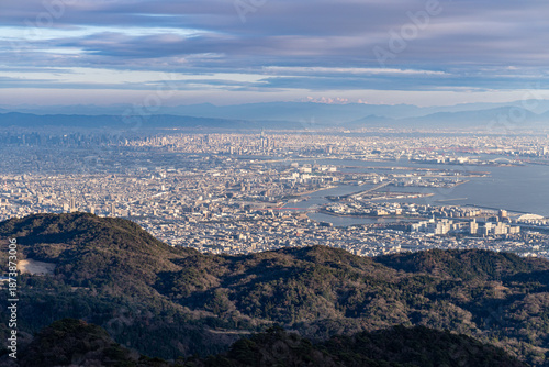 神戸六甲山からの眺望