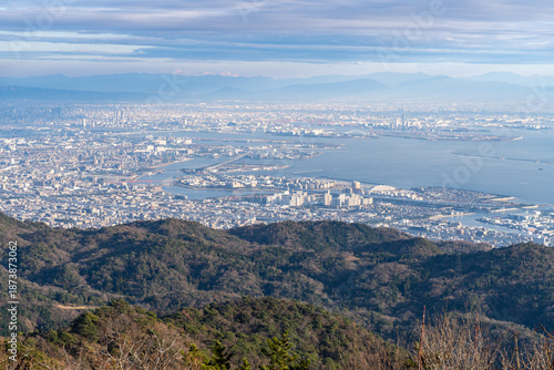 神戸六甲山からの眺望