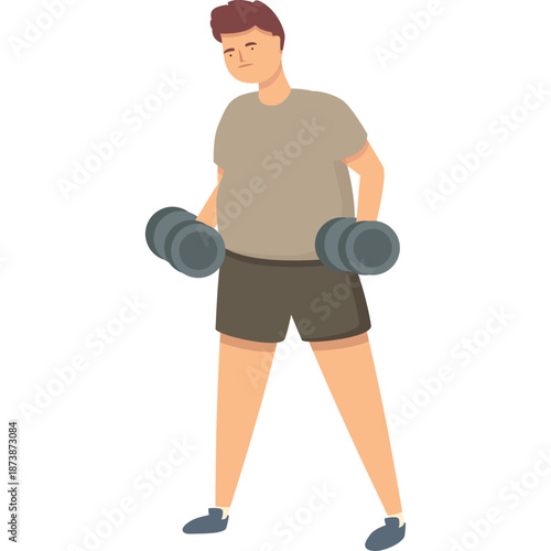 Person exercising with dumbbells
