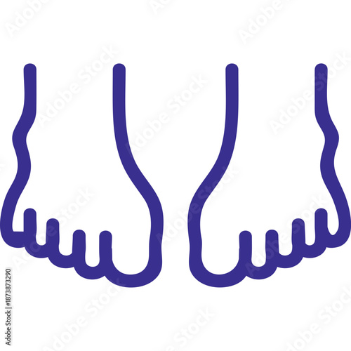 Outline Icon of Human Feet