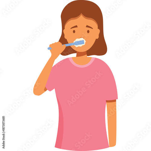 Person Brushing Teeth