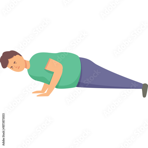 Person doing a push-up