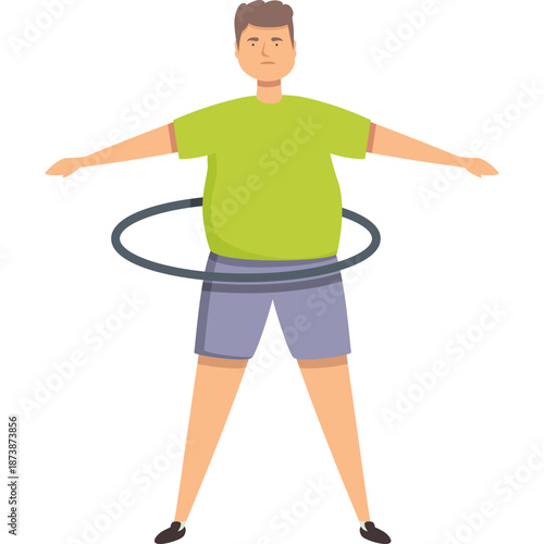 Person doing hula hoop exercise