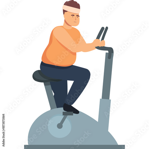 Person exercising on a stationary bike