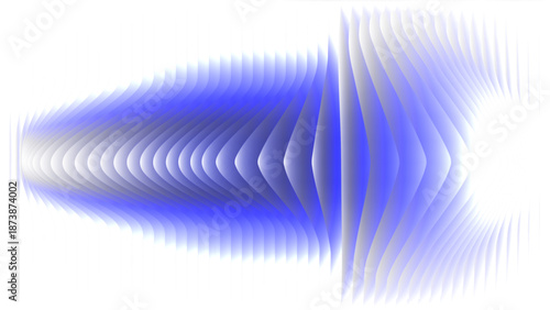 Cool blue abstract background warped vertical stripes visual rhythmic effect digital vector graphic vector illustration.