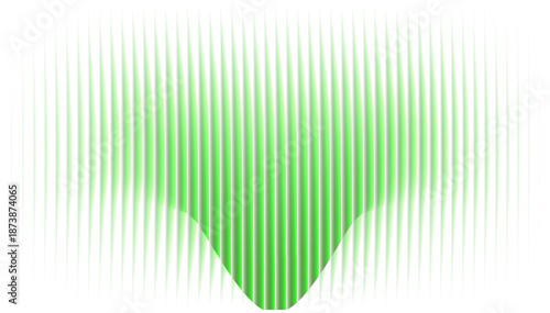 Bright green vertical lines abstract background organic inverted v shape pattern visualization vector illustration.