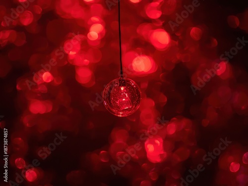 Single red globe light
