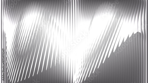 Monochrome abstract background with distorted vertical lines and bright central light vector illustration.