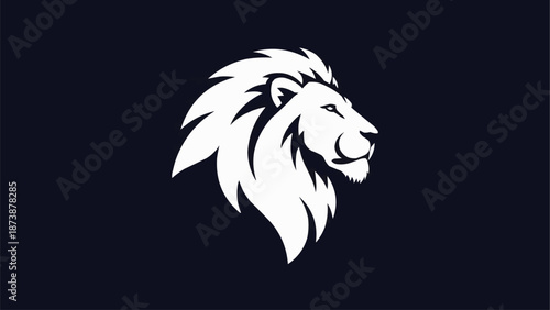 Majestic Lion Head Silhouette Vector Art.