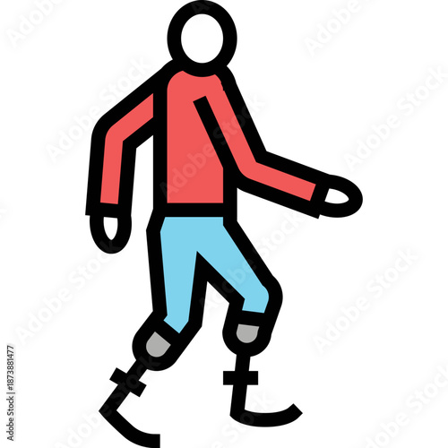 Person with Prosthetic Legs Icon