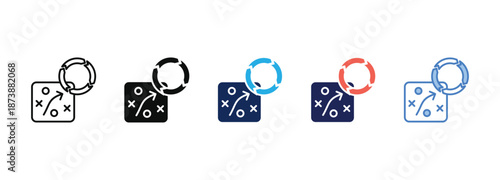 strategy change icon collection with multiple styles