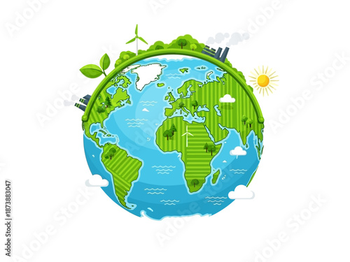 Eco-Friendly Planet A Sustainable World for Future Generations - Environmental Conservation