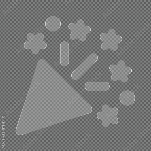 Assorted Cookie Cutter Shapes Isolated on Transparent Background