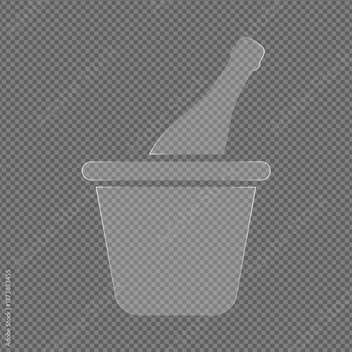 Champagne Bottle in Ice Bucket Celebration Symbol