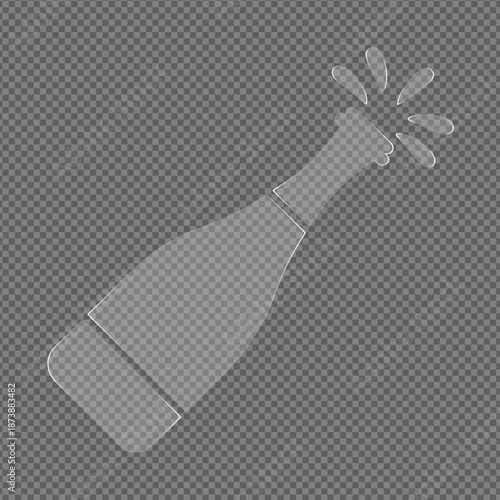 Champagne bottle spraying celebration joyful moment