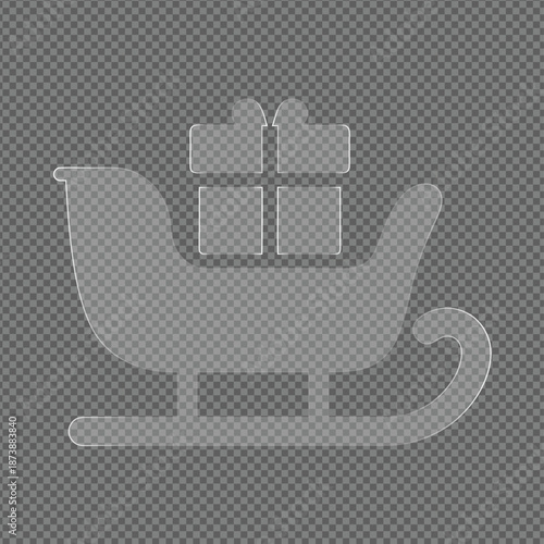 Sleigh with gifts illustration for holiday season design