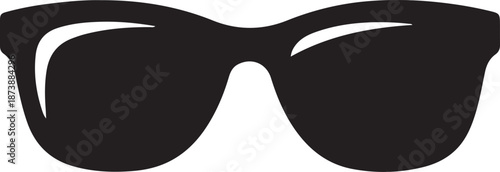 Sunglass silhouette icon, modern branding style