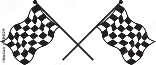 double crossed racing flag vector file 