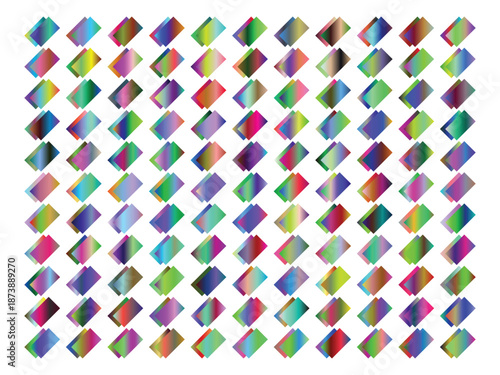 abstract double rotated bars pattern with random four color gradient background