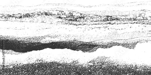 Abstract monochrome textured background resembling geological strata with rough surfaces and granular details