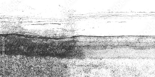 Abstract monochromatic textured background with horizontal striations and stippled areas suggesting geological layers or abstract natural formations in a stark black and white palette