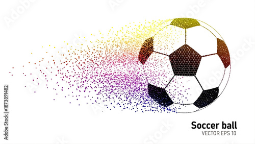 Soccer ball particle motion