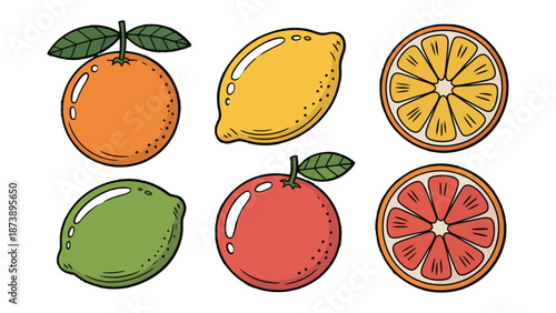 Zesty Citrus Medley: A vibrant assortment of citrus fruits, each bursting with color and freshness, arranged to highlight their unique shapes and textures, perfectly capturing their juicy appeal.