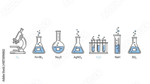 Chemistry laboratory equipment set