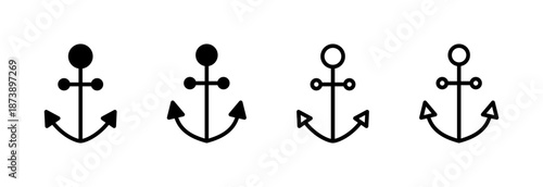 Anchor icon vector illustration. Anchor sign and symbol. Anchor marine icon.