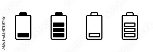 Battery icon vector illustration. battery charging sign and symbol. battery charge level