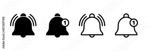 Bell Icon vector illustration. Notification sign and symbol for web site design