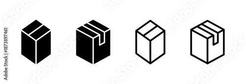 Box icon vector illustration. box sign and symbol, parcel, package